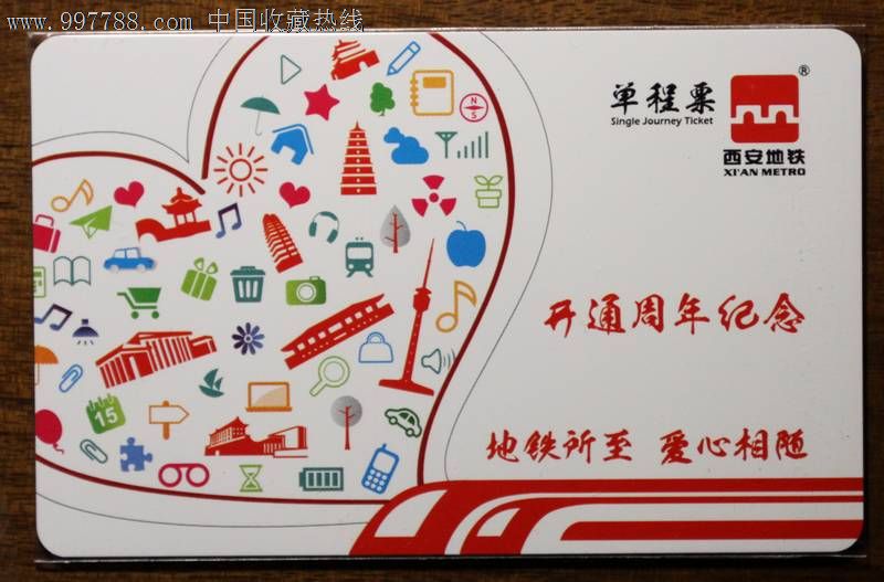 西安地铁开通一周年纪念单程票-se15016581-公交/交通卡-零售-7788