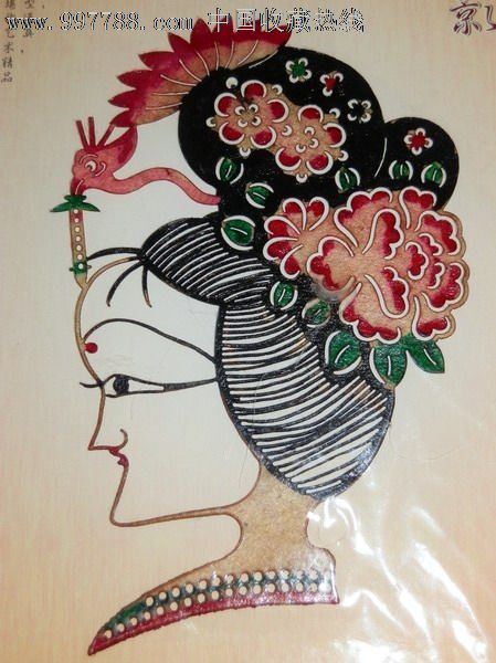 陕西皮影----女头冠