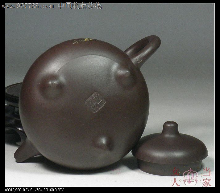 宜兴紫砂壶*王老师最新推出*全手工泥绘*乳丁壶250cc