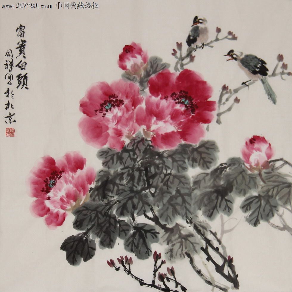 富贵白头-花鸟国画原作-7788书画网