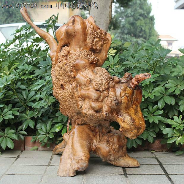 宜居品阁礼品天然根雕木雕艺术摆件天然根瘤雕件牛ywd394