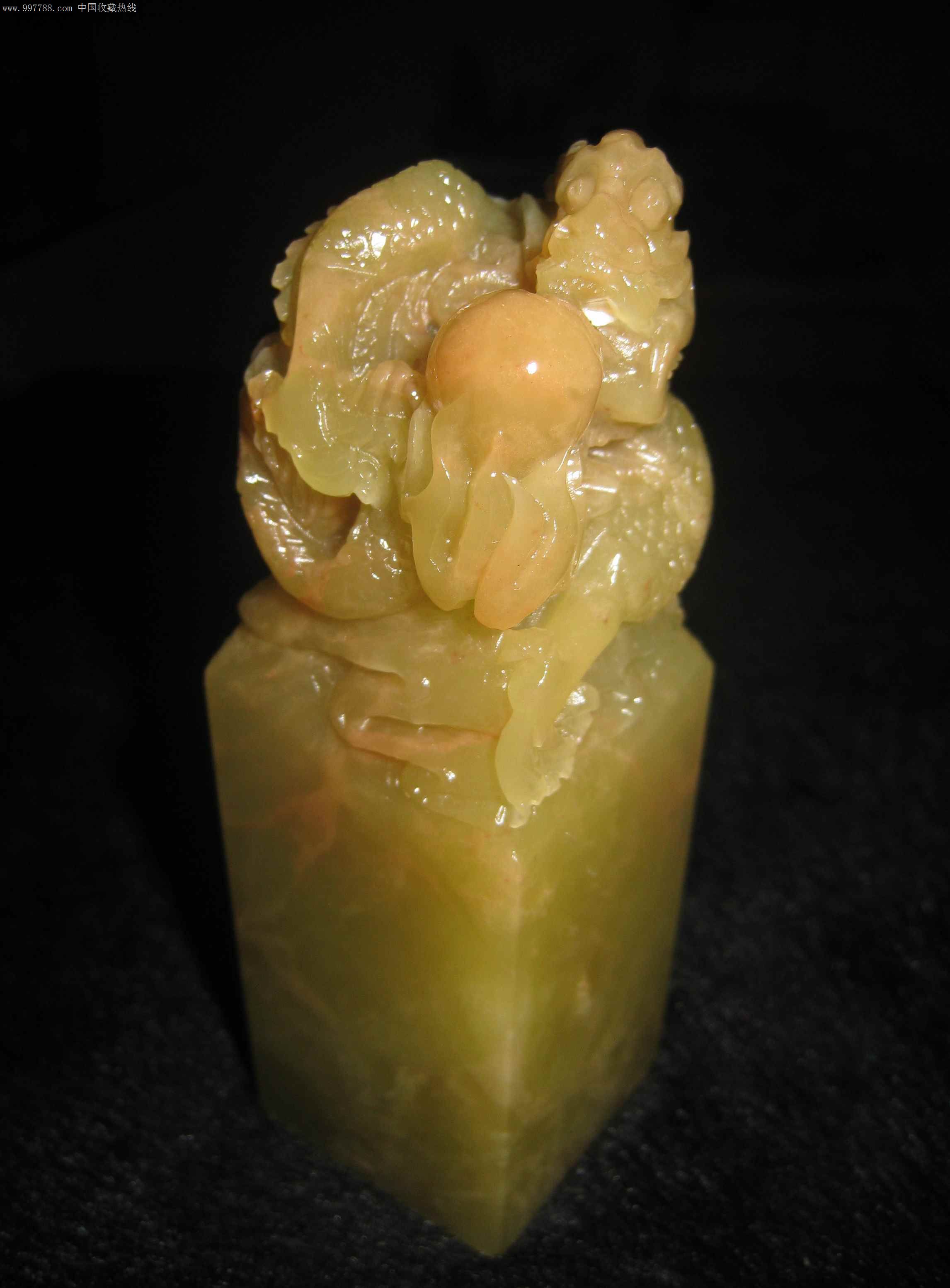 【巴林石馆】收藏级罕见青田石封门青【鸿运当头】