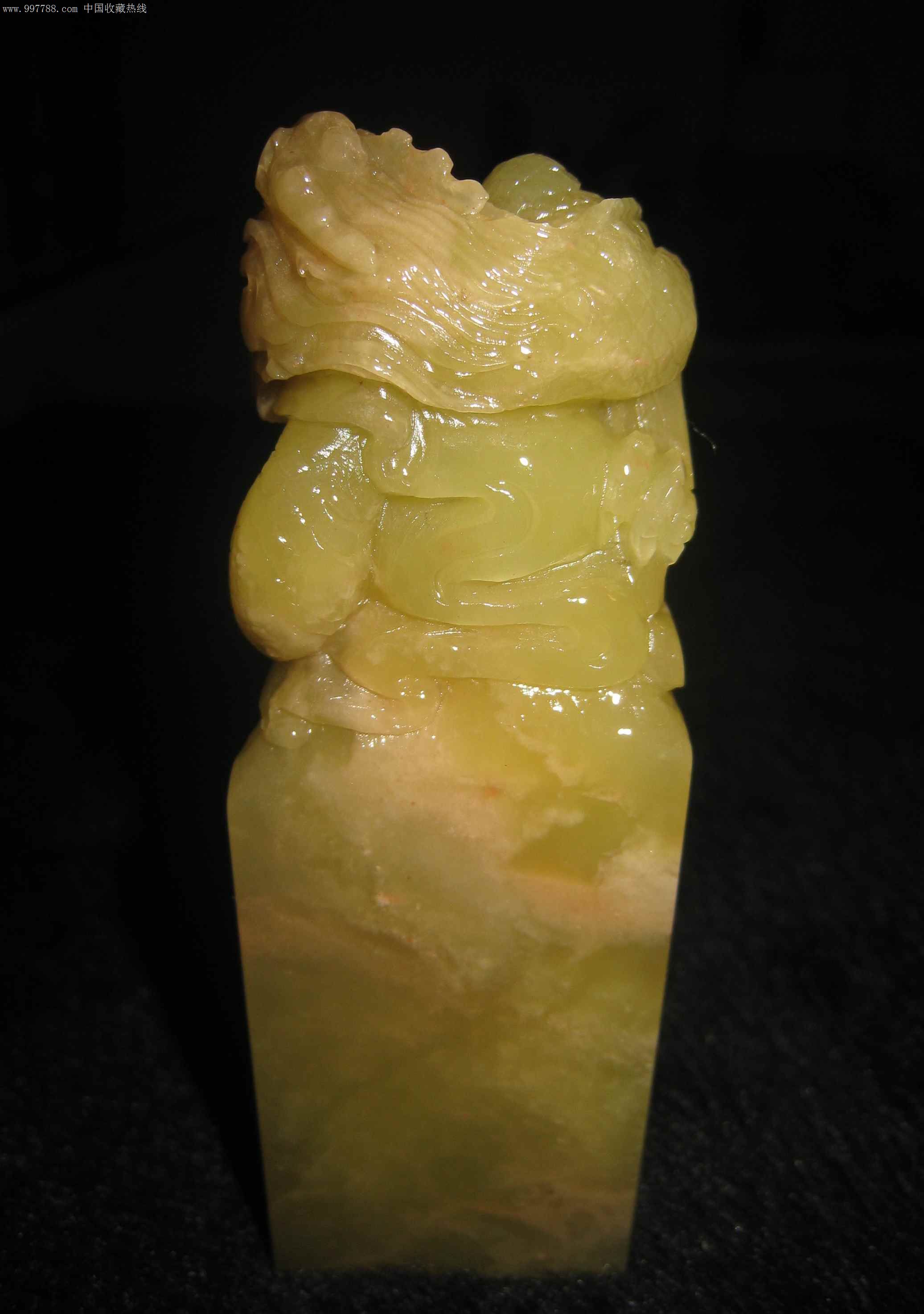 【巴林石馆】收藏级罕见青田石封门青【鸿运当头】