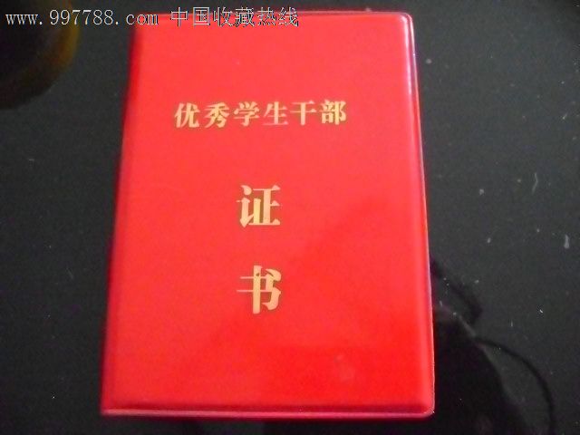 兰州医学院优秀学生干部证书