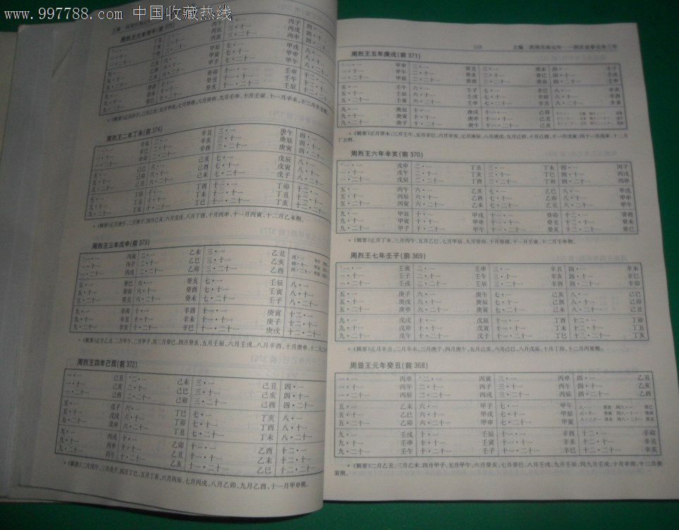 中国史历日和中西历日对照表(16开精装本有护封)