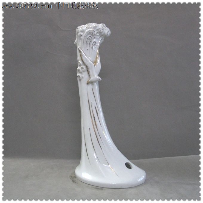 浪花飞鸥*美观的文革瓷塑台灯坐