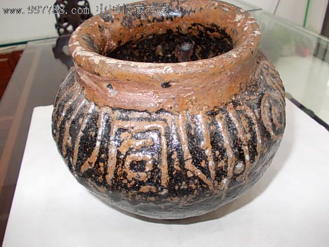 唐代,同字黑釉陶罐