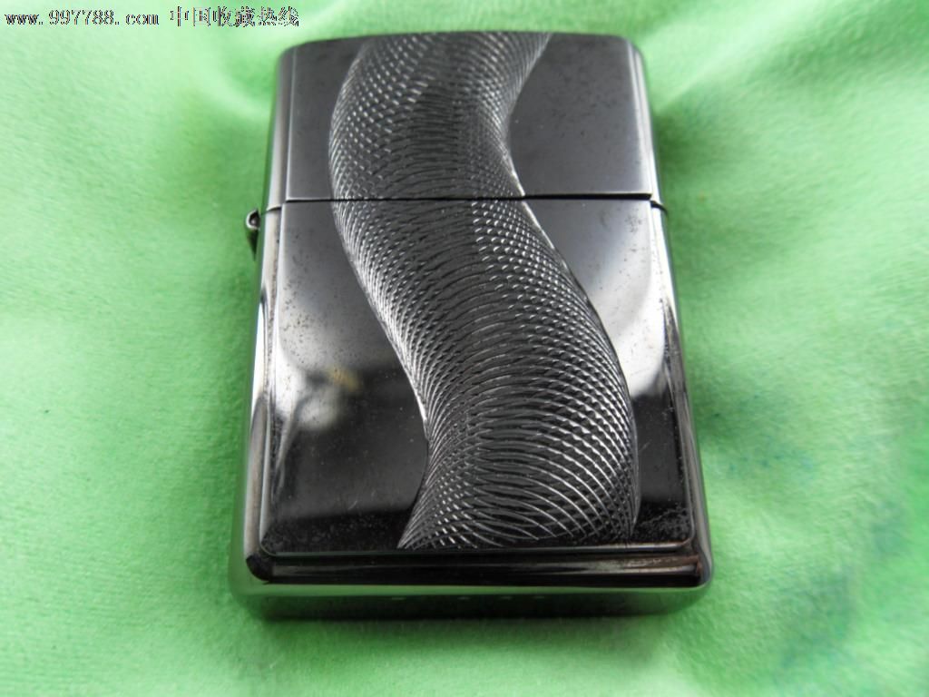 zippo二手好品03年黑冰龙卷风