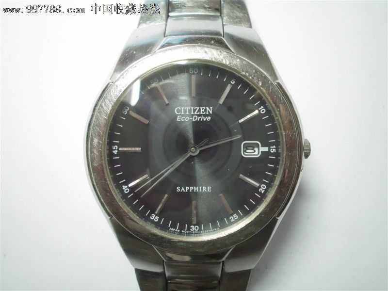 citizen西铁城光能表.男装.原装把头,原装表链.机芯e111m,无电池.