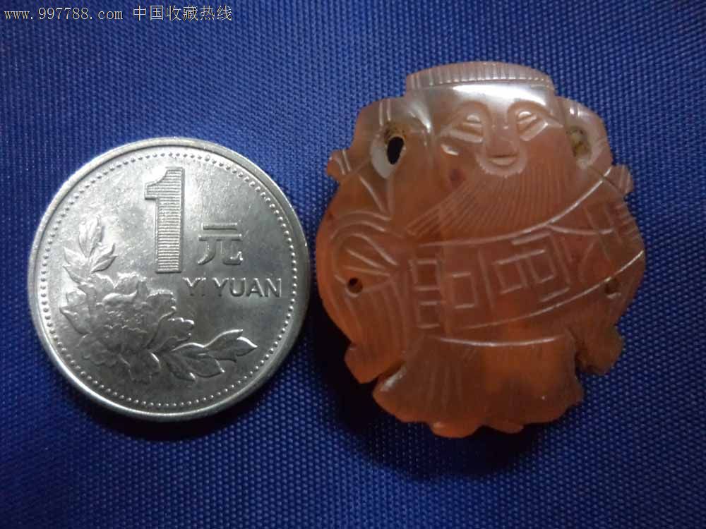 清代玛瑙帽花