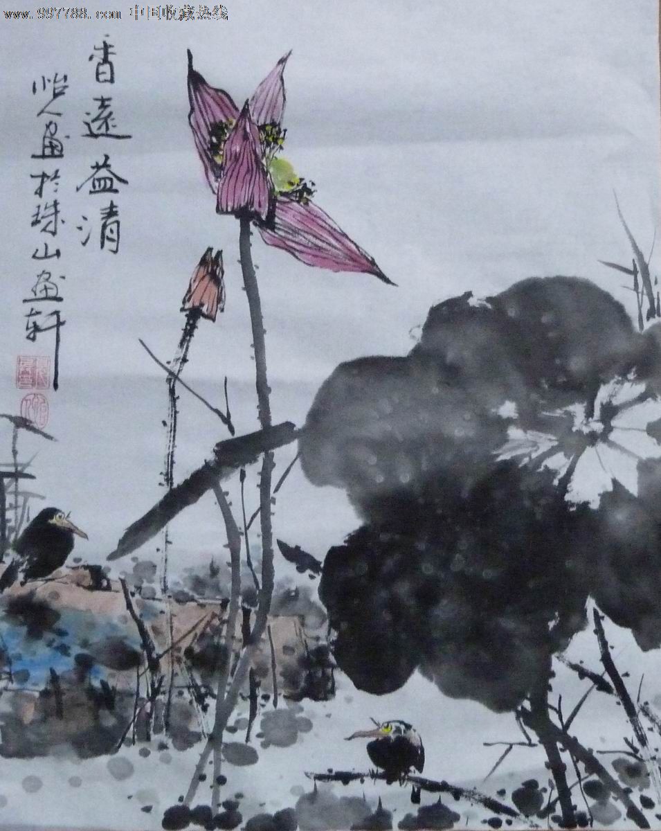 "商品>>>>商店【怡人陶瓷艺术工作室】"花鸟国画