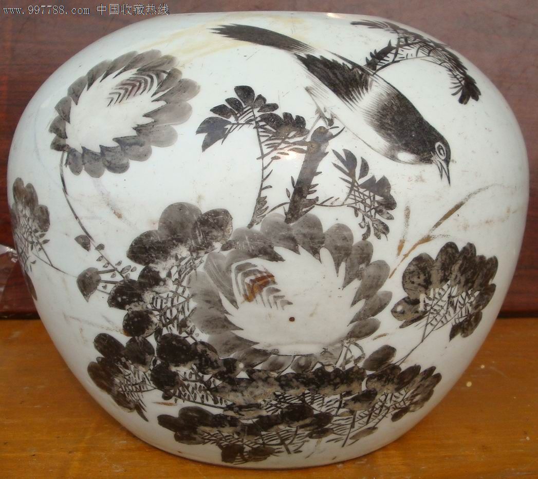 汪启顺墨彩西瓜罐