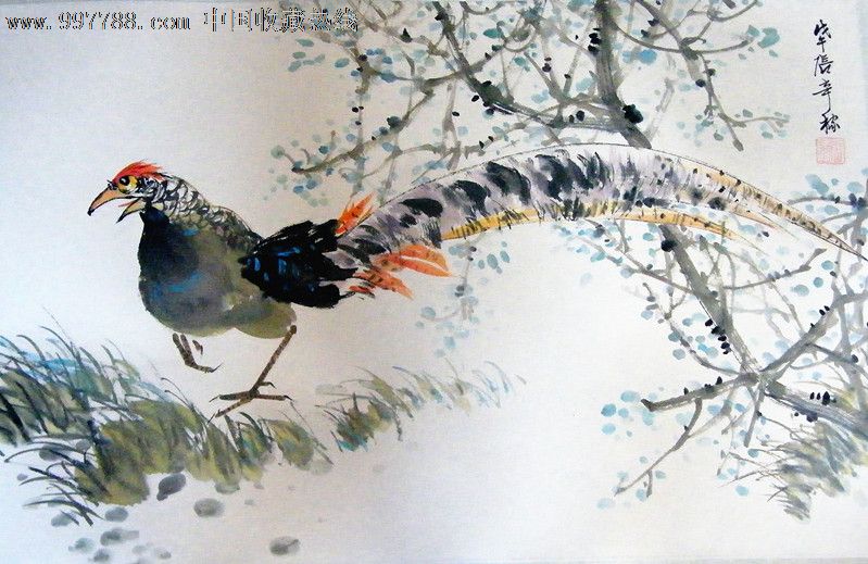 张辛稼【锦鸡】70x45cm保真如假包退赠鉴定证书-se15867648-花鸟国画