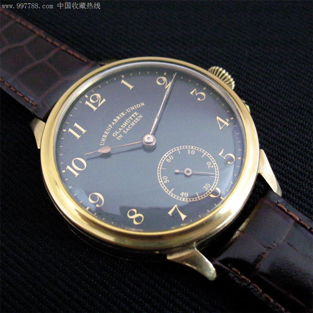 1880年大开面德国格拉苏蒂机械男士手表古董级怀表机芯