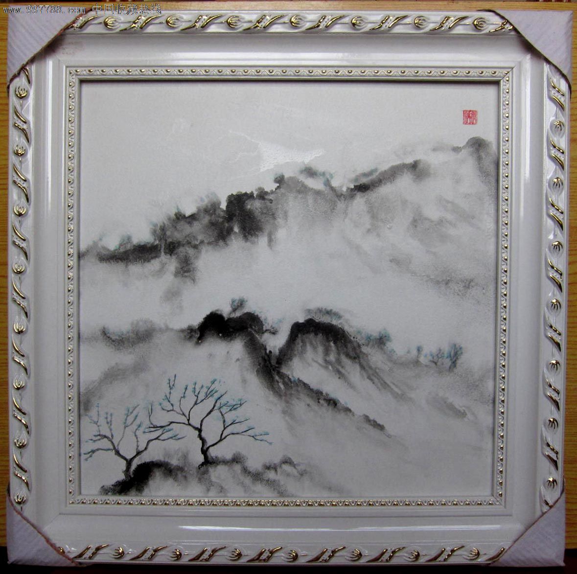 彩潤中國畫 畫板 山水 30x30cm