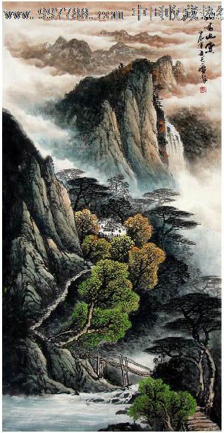 毛一礼·四尺山水(中堂)-se16144619-山水国画原作-零售-7788收藏