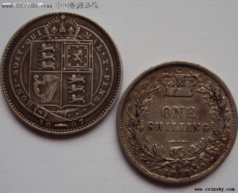 英国维多利亚1先令一对.齐卖:268元,单选价稍高.