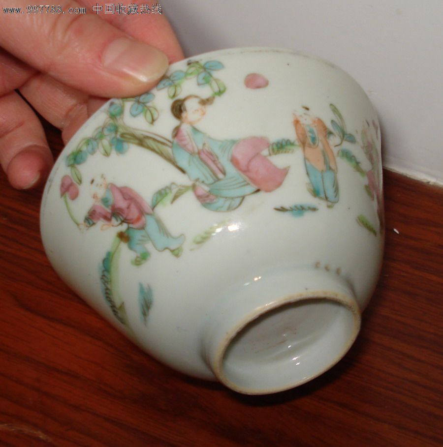 王义盛造粉彩人物蛊(a0515)