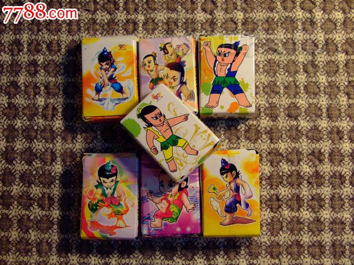 老画片洋画毛号拍画怀旧画片葫芦兄弟儿童扑克