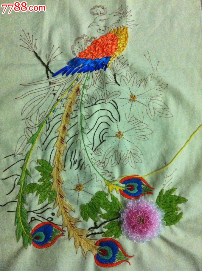 丝带绣《金凤凰》