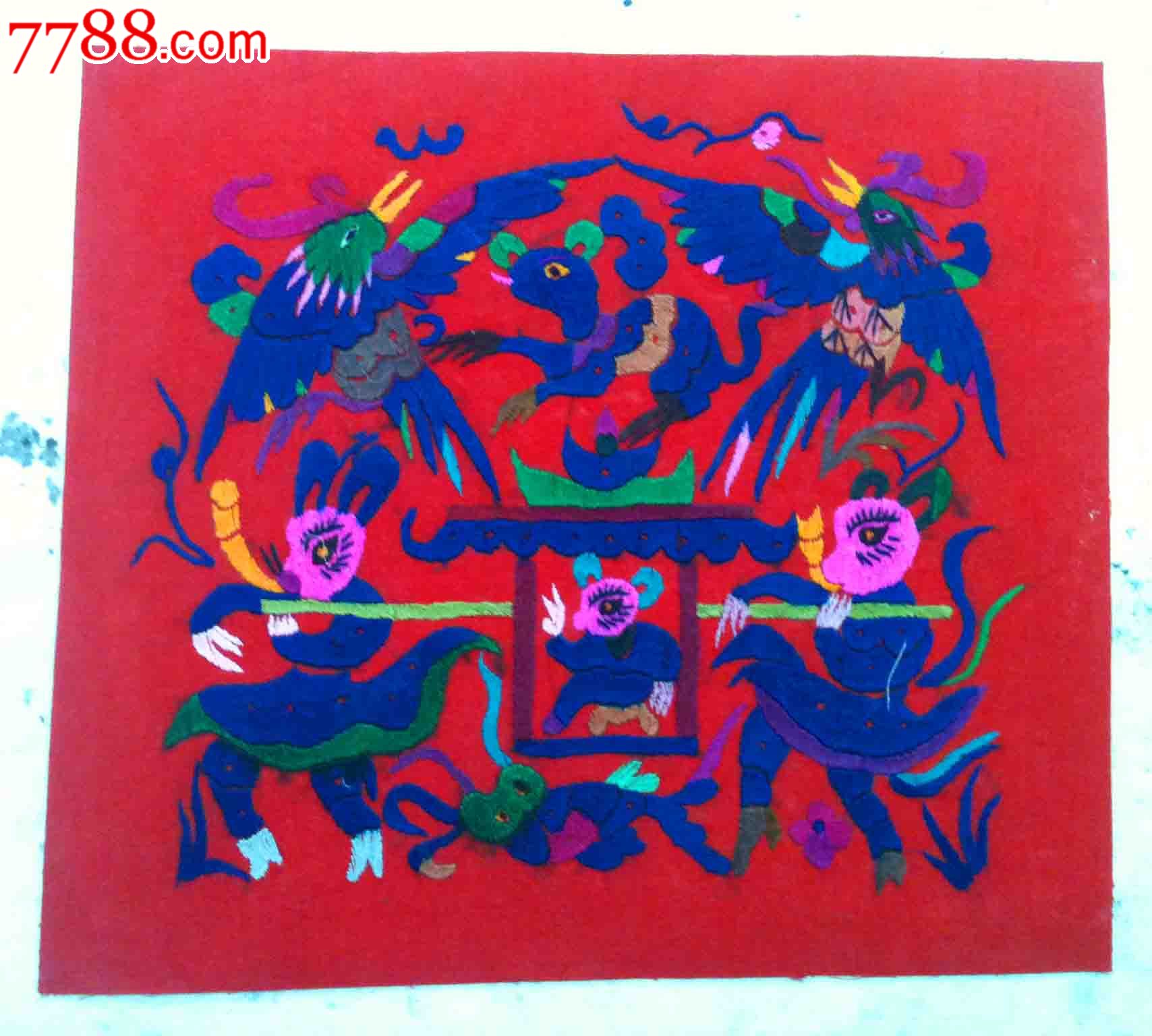 70年代老织锦图-价格:880元-se16579347-织锦画-零售-7788收藏__收藏