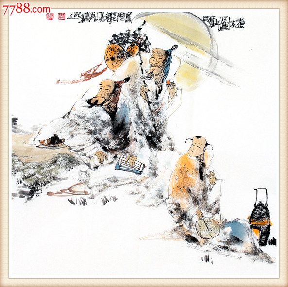 名家字画书画国画李傅宇人物画手绘