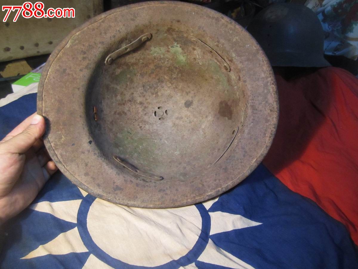 民国抗战时期桂军原漆山竹盔