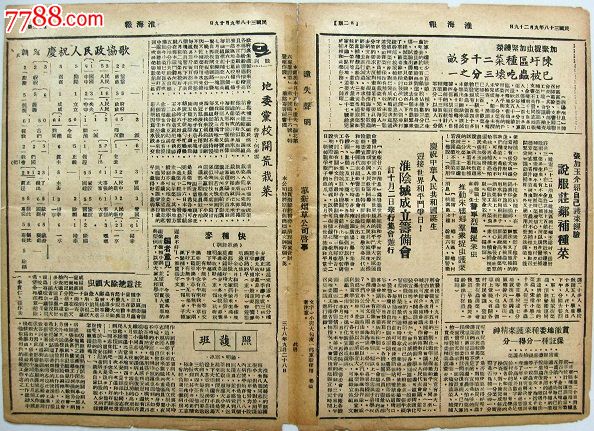 1949年9月29日《淮海报》:解放始兴县城,旧中国灭亡,新中国诞生