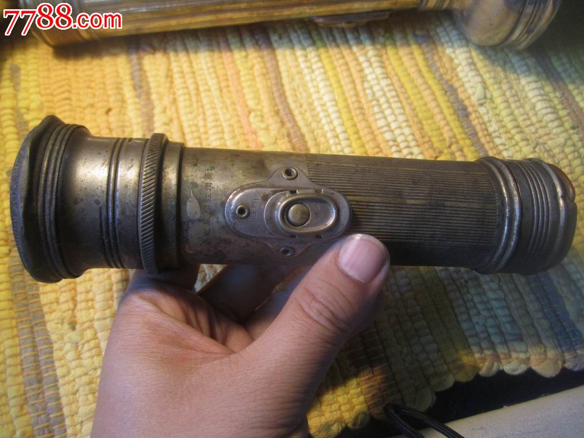 民国时期广州红棉产老铜手电筒