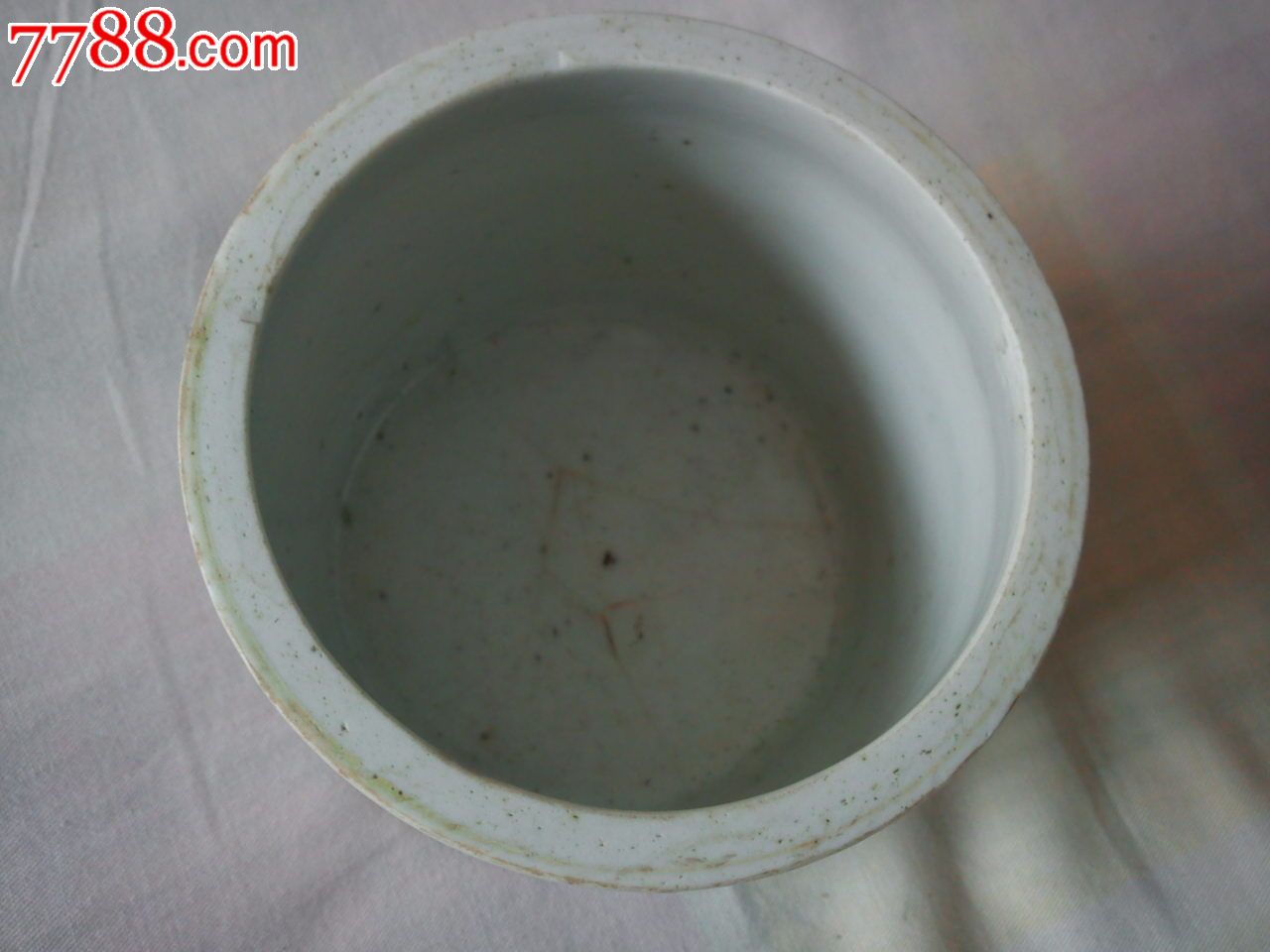浅绛彩名家许品衡绘笔筒