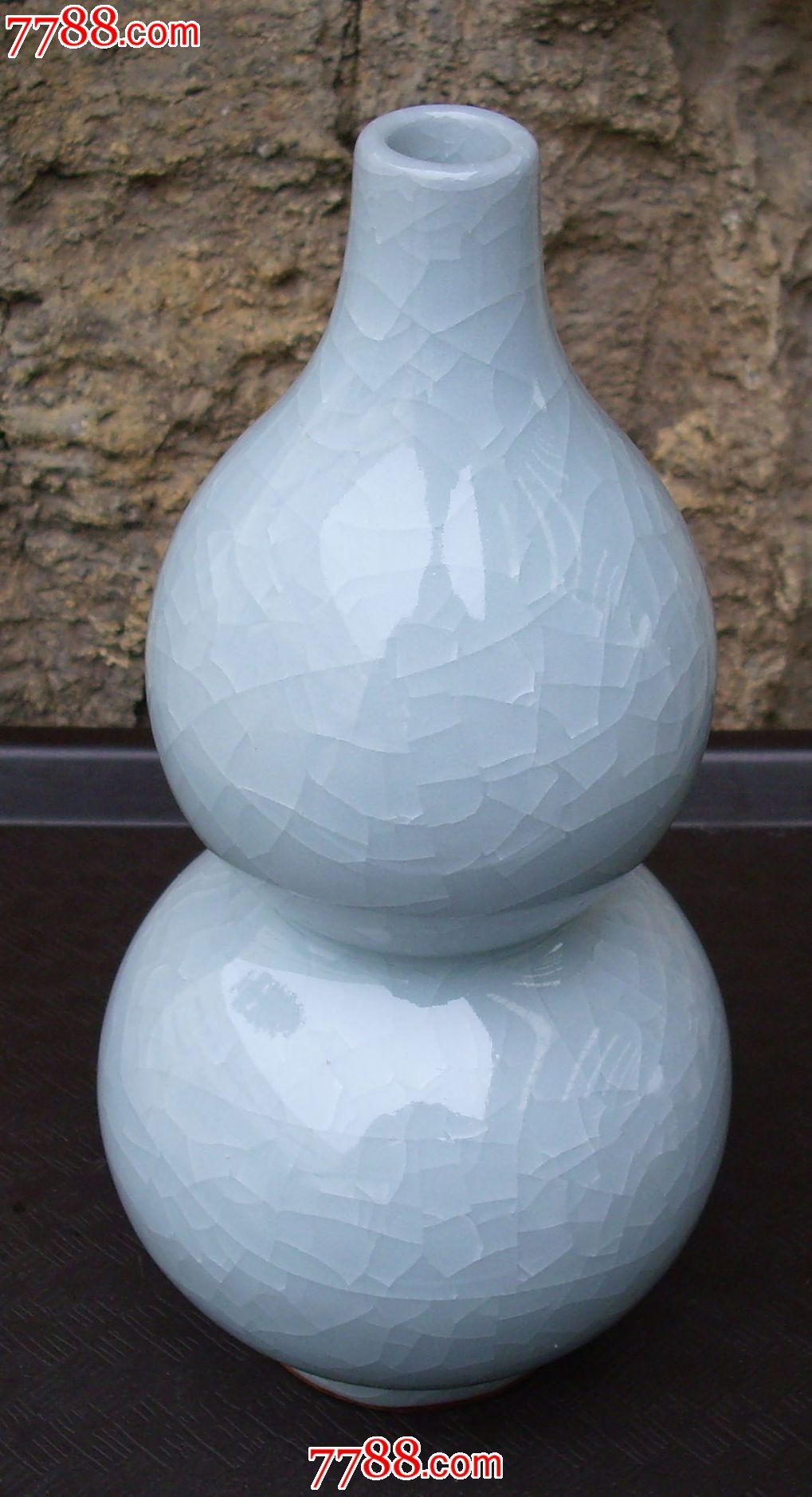 钧瓷----天青釉开片冰花葫芦瓶,青瓷/秘色瓷【今玉石缘】_第6张_7788