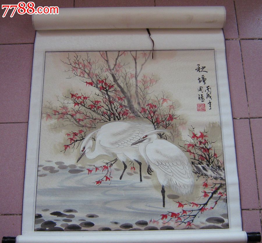 胡开禧老师工笔花鸟画秋塘