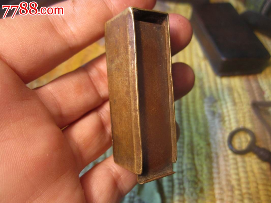 民国时期老铜印章盒,包浆漂亮.