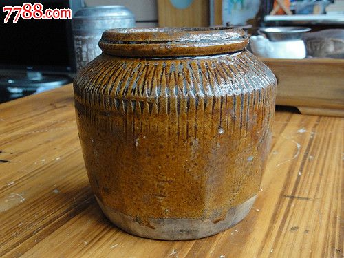 文革陶罐小口坛中七斤