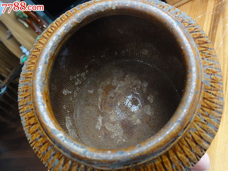 文革陶罐小口坛中七斤