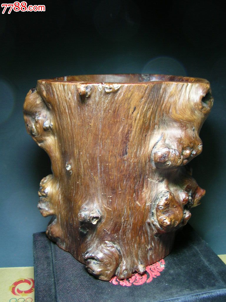 纹理非常漂亮的老龙眼木笔海