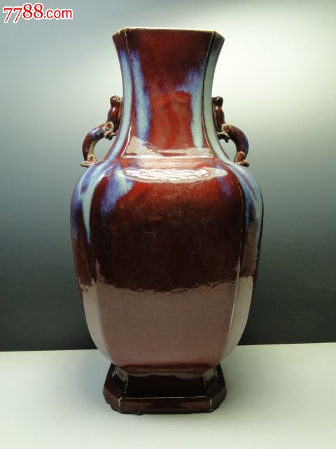 钧窑红釉清代雍正霁红瓶