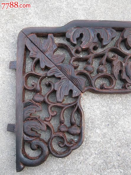 清-老红木(酸枝木)-葫芦万代,福在眼前挂落