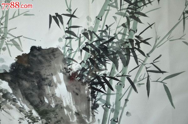 书画名家冯大中小园风情竹子画手绘真迹客厅书房收藏礼品