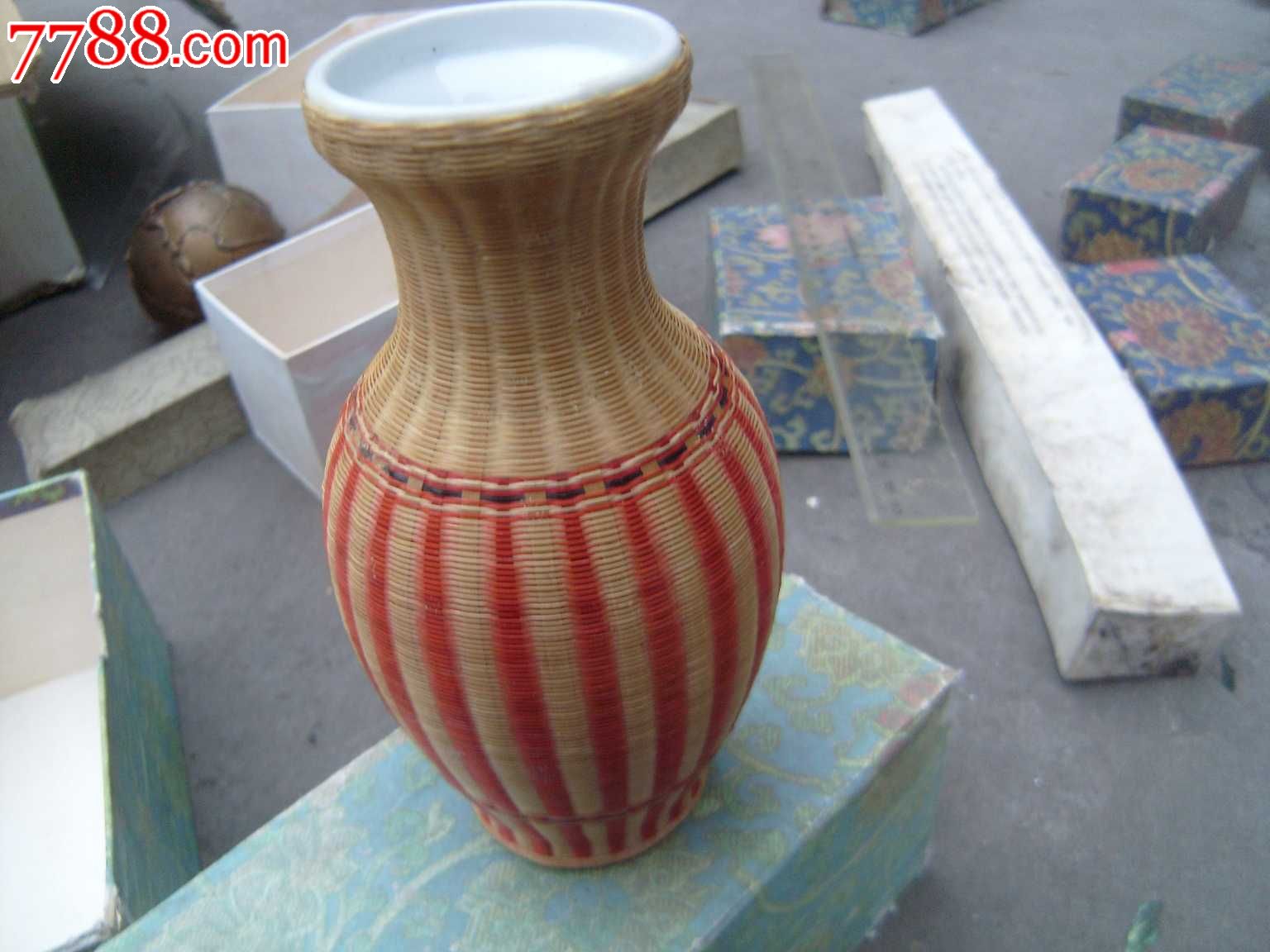重庆特产瓷胎竹编—花瓶-se18018523-植物编织工艺品-零售-7788收藏