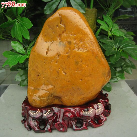 奇石观赏石头宝石玉石原石黄蜡石★黄龙玉籽料-价格:980.