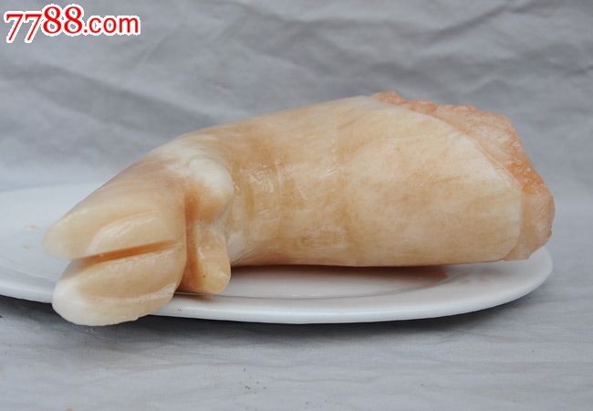 奇石*特色石头*天然猪肉石*五花肉石*肉石打磨的猪蹄