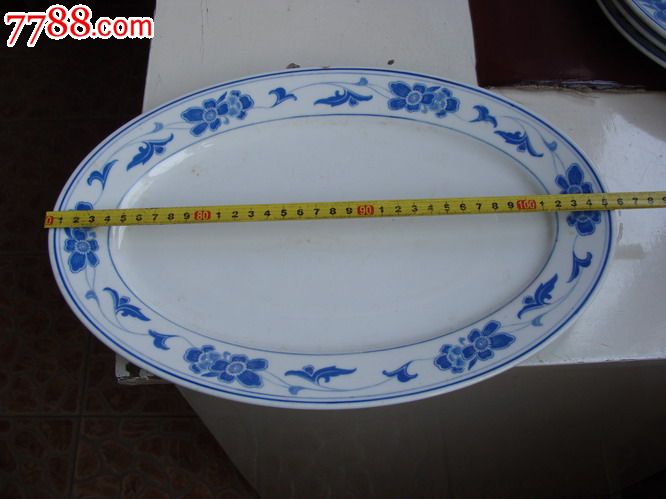群力瓷厂生产的35厘米的鱼盘-青花瓷--se18132456-零售-7788收藏