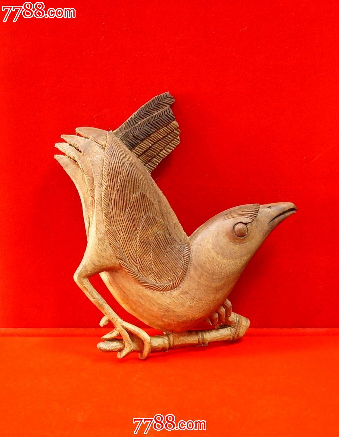 木雕喜鹊---半面雕