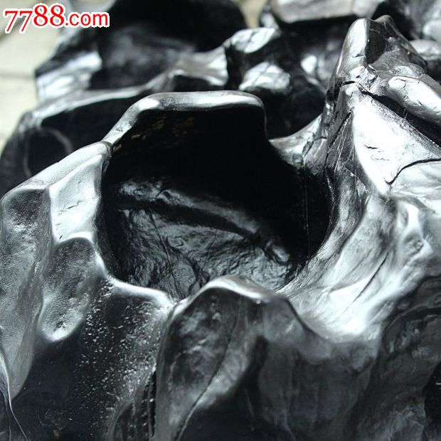 宜居品阁广西天然奇石观赏石墨石来宾水冲石微缩景观yws1113