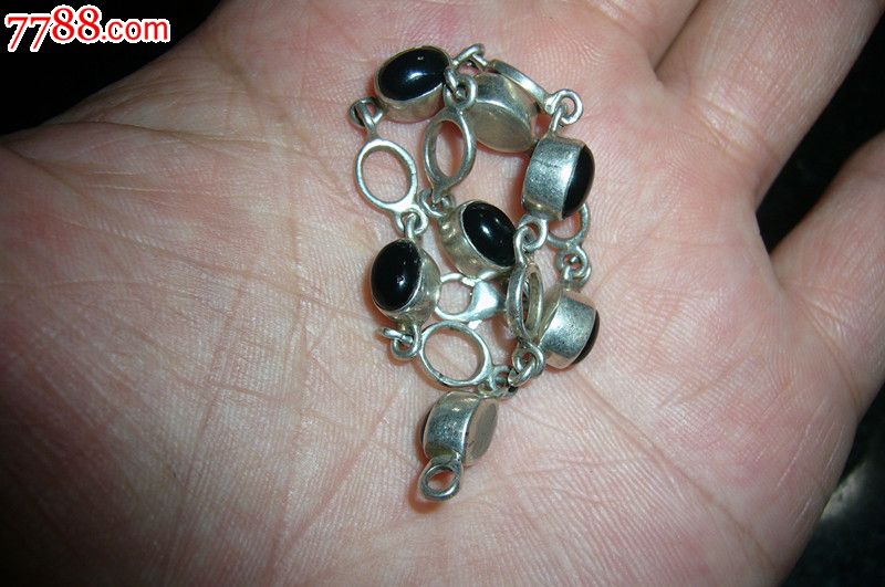 碳晶石·银手链