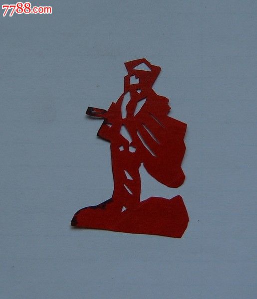 文革时期,山东剪纸,站岗,8品