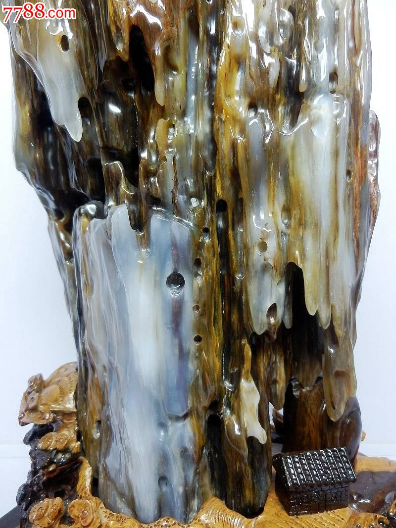 北京誉恒轩树化玉老坑冰种胶冻极品缅甸木化玉收藏木化石