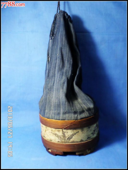 雕工精美材料少有的老鹌鹑布袋