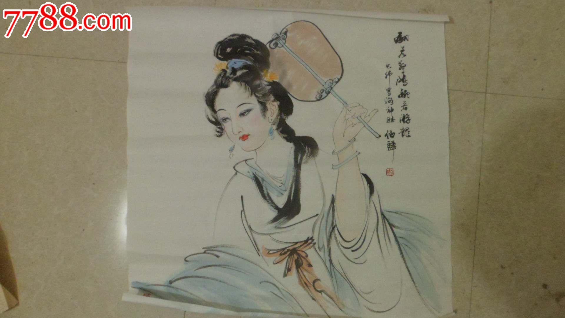 编号:人物国画原作 se18426919,2022 属性:仕女画原画,水墨/写意